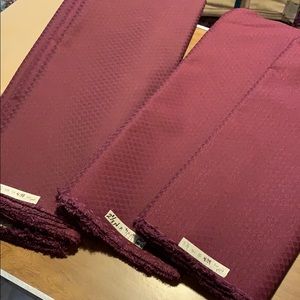 Burgundy fabric bolts